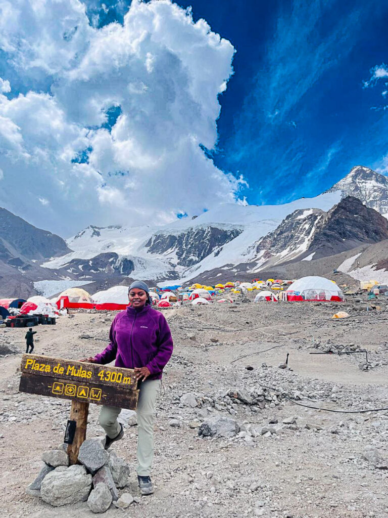 nancy wachira at Mt Aconcagua